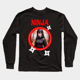 Ninja Target Love Cute Anime Girl Long Sleeve T-Shirt